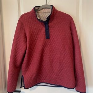 Marine Layer Corbet Reversible Pullover in Burgundy/White